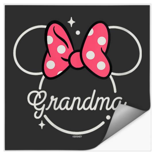 Discover Womens Disney Minnie Mouse Grandma Head Icon Magic Mother’s Day V-Neck Stickers