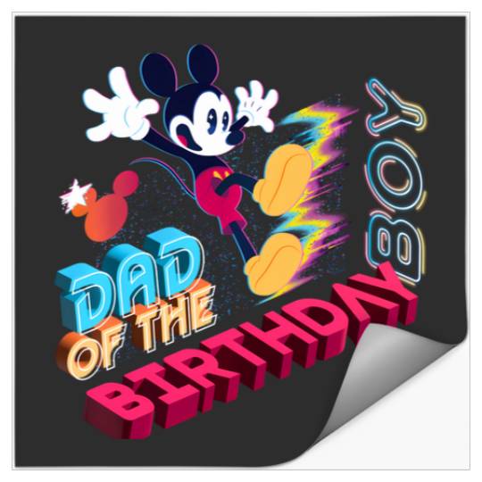 Discover Disney Mickey Mouse Family Star Dad Of The Birthday Boy Stickers