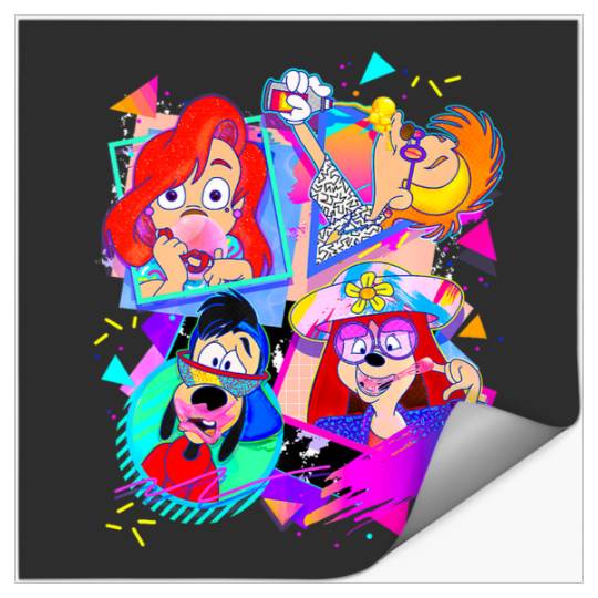 Discover Disney A Goofy Movie Bubble Gum Retro Nineties Premium Stickers
