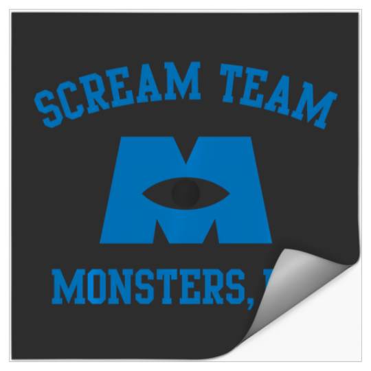 Disney Pixar Monsters University Scream Team Hoodie Stickers