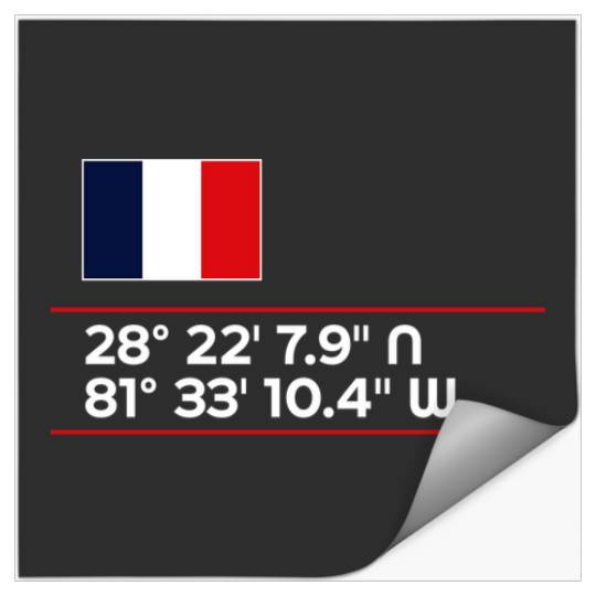 Discover France Epcot World Showcase Walt Disney World Coordinates TShirt Stickers