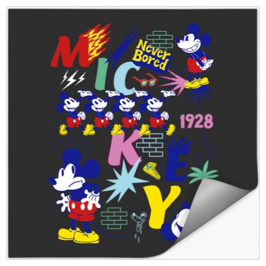 Disney Mickey Mouse Vintage Never Bored Stickers