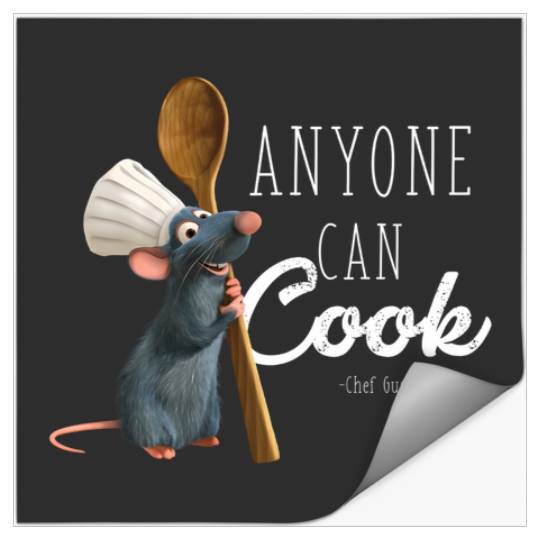 Discover Disney Pixar Ratatouille Remy Anyone Can Cook Quote Stickers