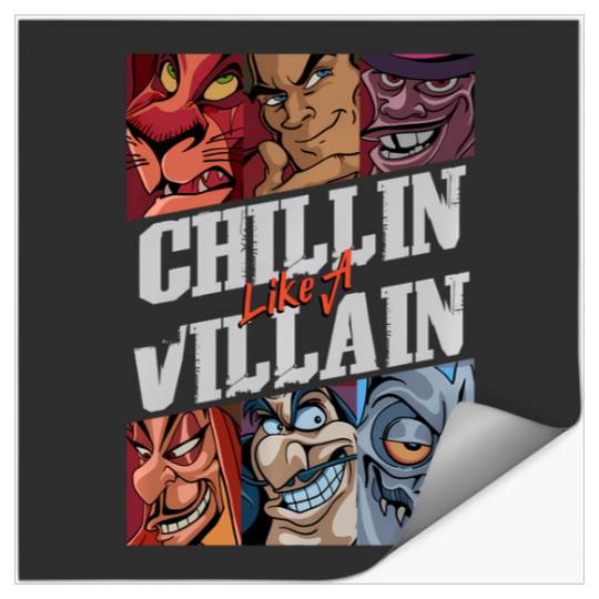 Discover Disney Villains Chillin' Like A Villain Group Portrait Stickers