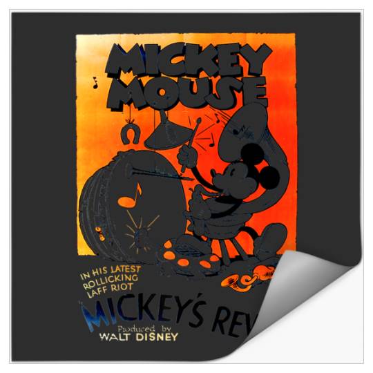 Discover Disney Mickey And Friends Mickey's Revue Retro Chest Logo Premium Stickers
