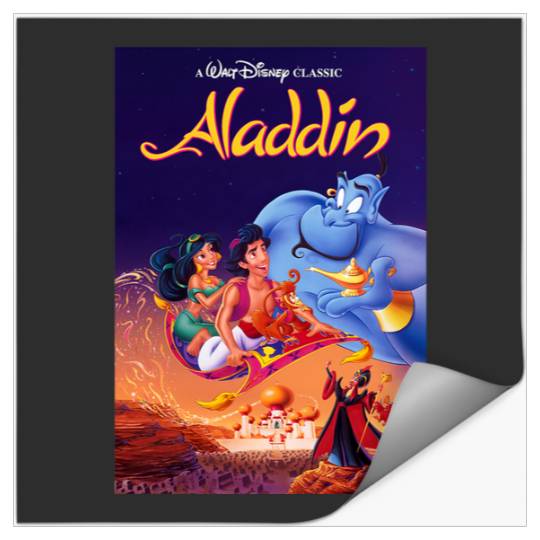 Disney Aladdin 90s Disney Movie VHS Cover Retro Stickers
