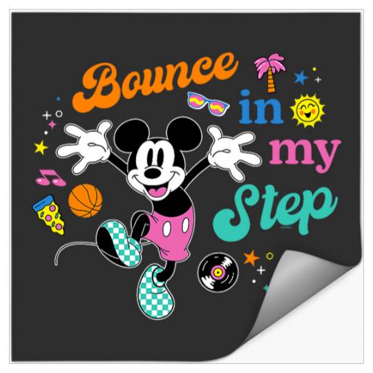 Disney Mickey Mouse Bounce in My Step Retro Vinyl Stickers