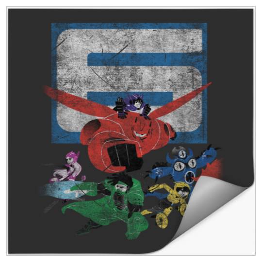Discover Disney Big Hero 6 Epic Super Hero Teamup Distressed Epic Stickers