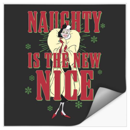 Discover Disney Villains Christmas Cruella Naughty Is The New Nice Stickers