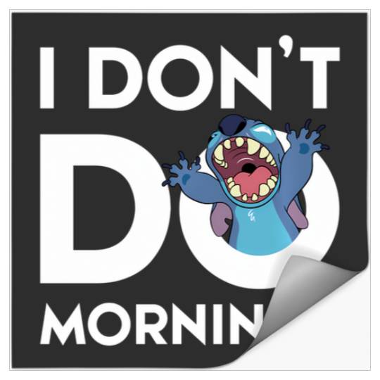 Discover Disney Stitch Don'T Do Mornings Stickers