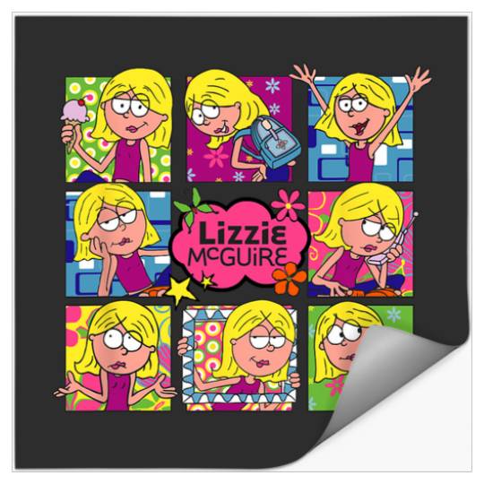 Discover Disney Lizzy McGuire Multi Lizzie's Moods Big Chest Panels Stickers