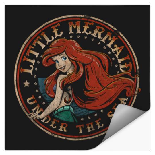 Discover Disney The Little Mermaid Under The Sea Ariel Dark Portrait Stickers