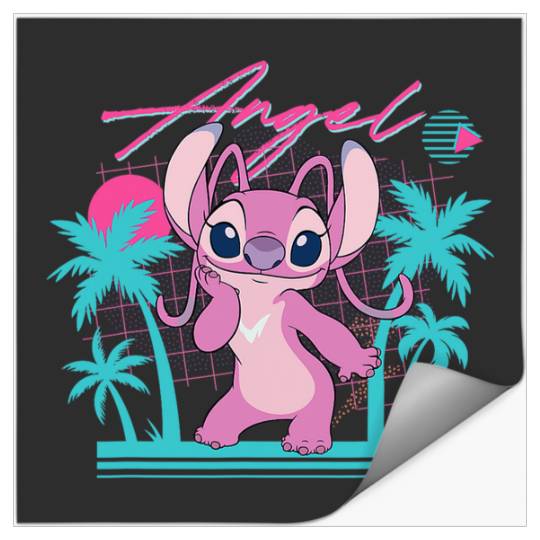 Disney Stitch Retro ’90s Couples Matching Valentine’s Angel Stickers