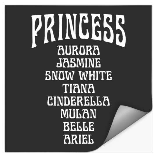 Discover Disney Princesses Group Shot Retro Sketch Front And Back Stickers