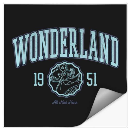 Discover Disney Alice In Wonderland Blue Collegiate 1951 Stickers