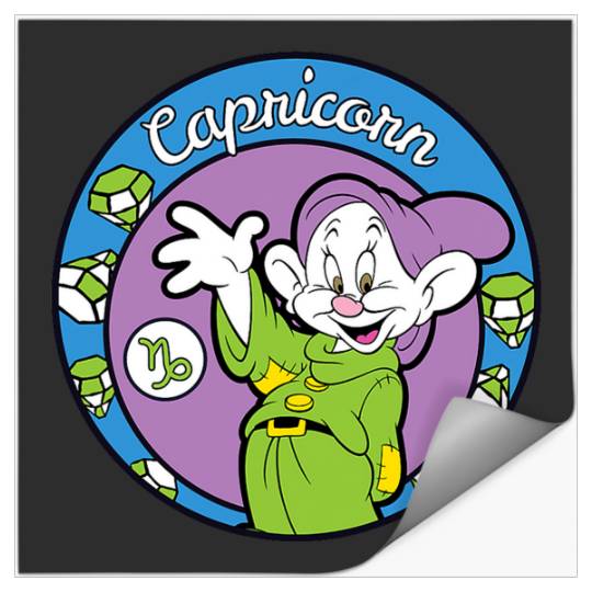 Disney Snow White and The Seven Dwarfs Dopey Capricorn Stickers