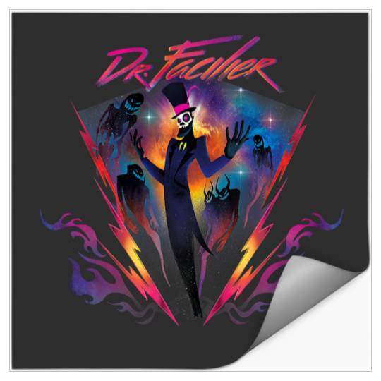 Disney Villains Dr. Facilier 90s Rock Band Neon Premium Stickers