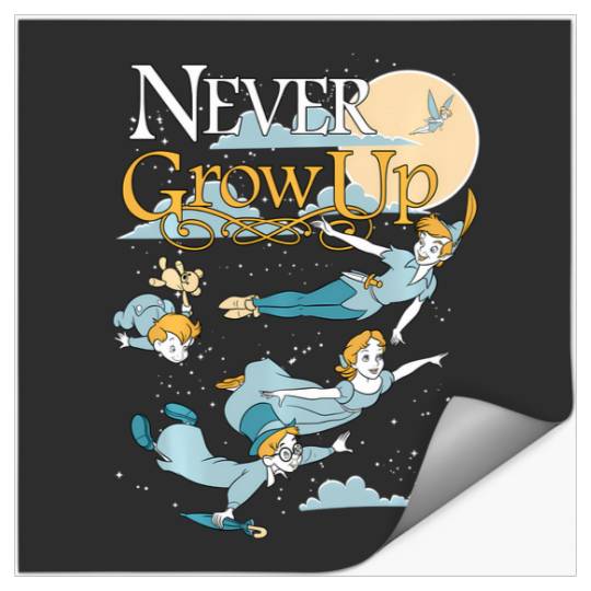 Discover Disney Peter Pan Group Shot Never Grow Up Night Portrait Stickers