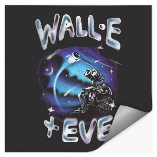 Disney Pixar WALL-E Airbrush WALL-E And EVE Space Love Stickers