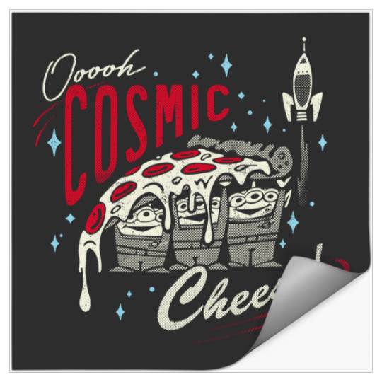 Discover Disney Pixar Toy Story Ooooh Cosmic Cheese Aliens Retro Logo Long Sleeve Stickers