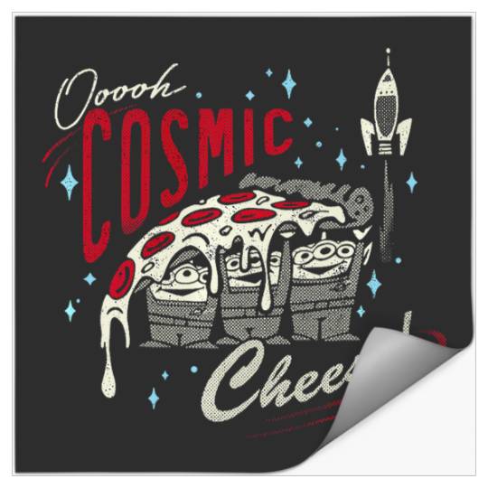 Disney Pixar Toy Story Ooooh Cosmic Cheese Aliens Retro Logo Premium Stickers