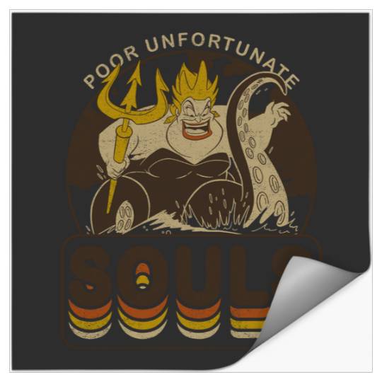 Discover Disney Villains Ursula Poor Unfortunate Souls Retro Long Sleeve Stickers