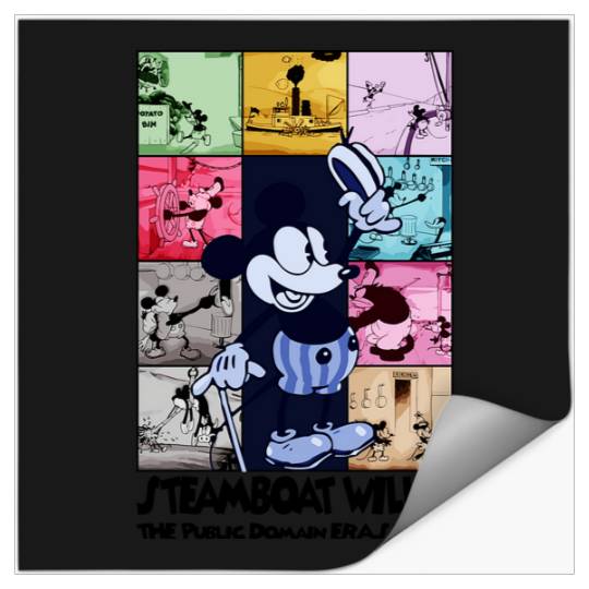 Steamboat Willie The Public Domain Eras Tour  6 TShirt Stickers