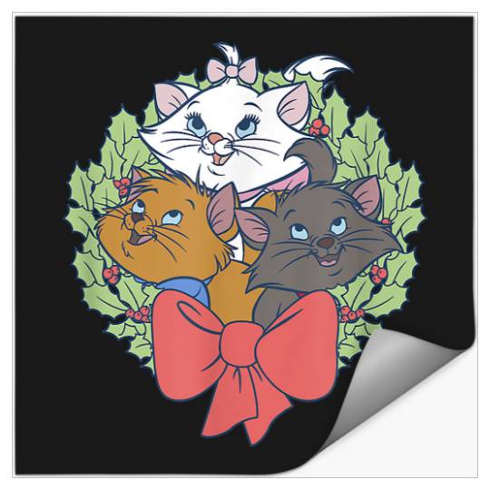 Disney Christmas The Aristocats Wreath Stickers