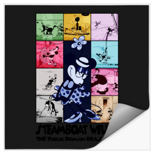 Steamboat Willie The Public Domain Eras Tour  3 TShirt Stickers