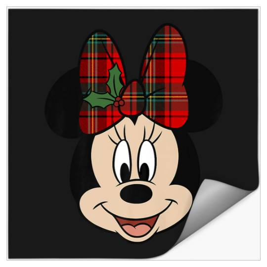 Disney Mickey And Friends Christmas Minnie Mistletoe Bow Premium Stickers