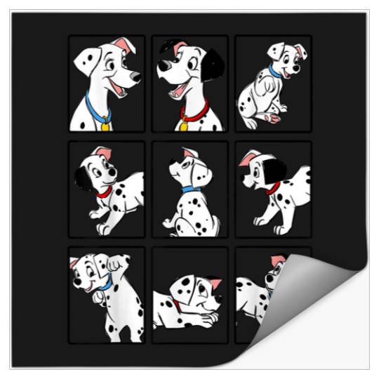 Disney 101 Dalmatians Puppy Group Shot Portrait Stickers