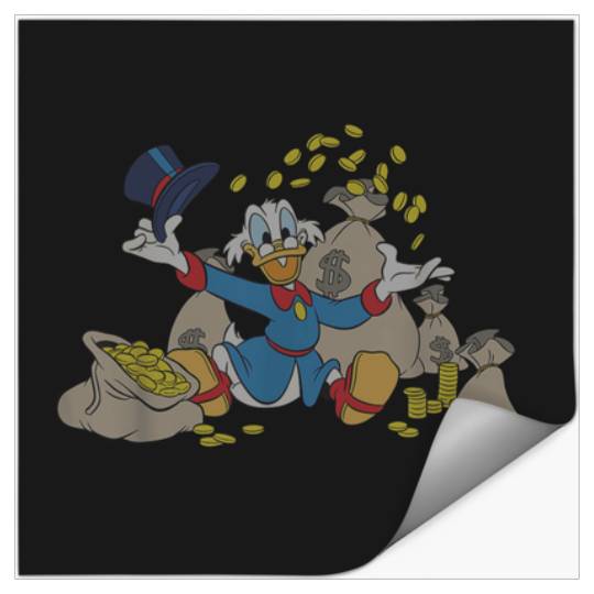 Disney Ducktales Scrooge McDuck Coins Stickers