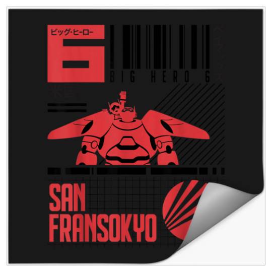 Discover Disney Big Hero 6 San Fransokyo Bar Code Poster Stickers