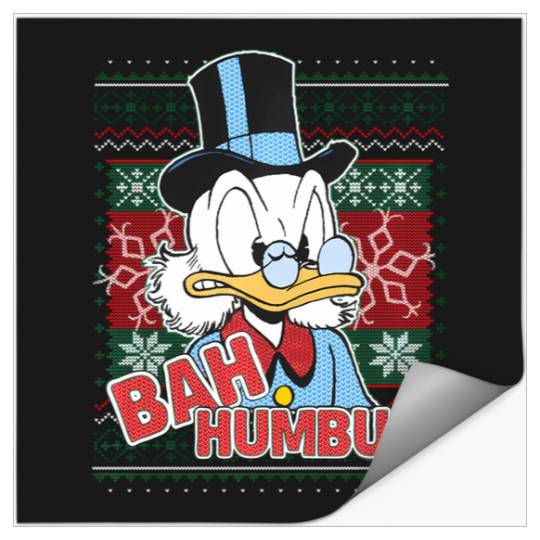 Disney Ducktales Christmas Scrooge Mcduck Bah Humbug Stickers