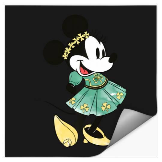 Disney Minnie Mouse Shamrock Dress St. Patrick'S Day Stickers