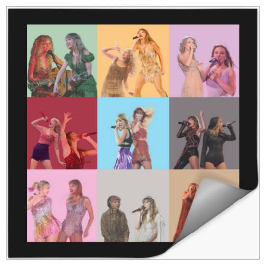Discover The Era x The Eras Tour Collage (version 4) Sticker: Taylor Shirt, Taylor Beautiful, Taylor Lyrics GIFT S-5XL Stickers