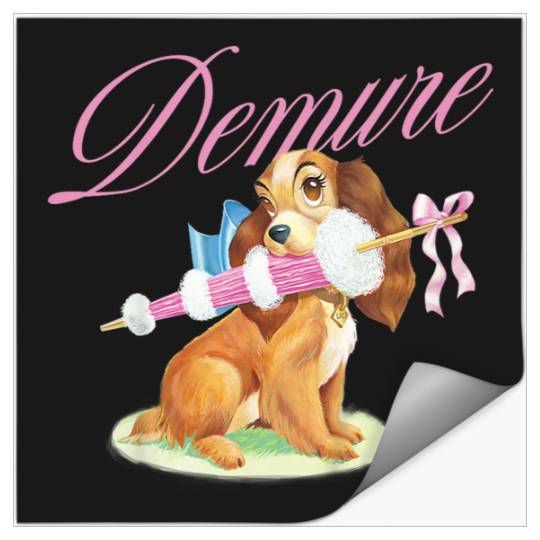 Disneyss Lady And The Tramp Cute Lady Demure Sketch Chest Logo Stickers