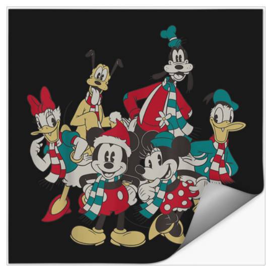 Discover Disney Mickey And Friends Christmas  Group Shot Stickers