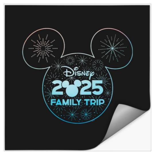 Disney Mickey Mouse Icon Fireworks Vacation Family Trip 2025 Stickers