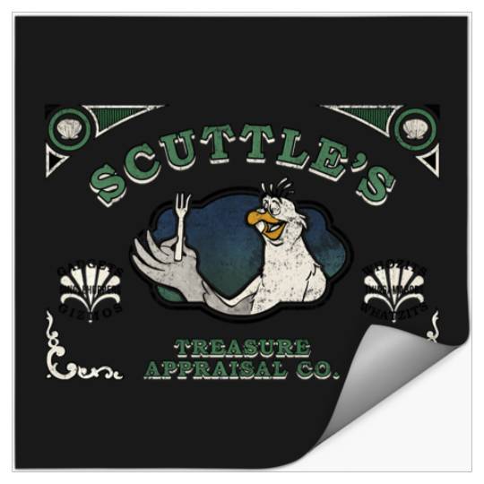 Disney The Little Mermaid Scuttle'S Treasure Appraisal Co. Stickers