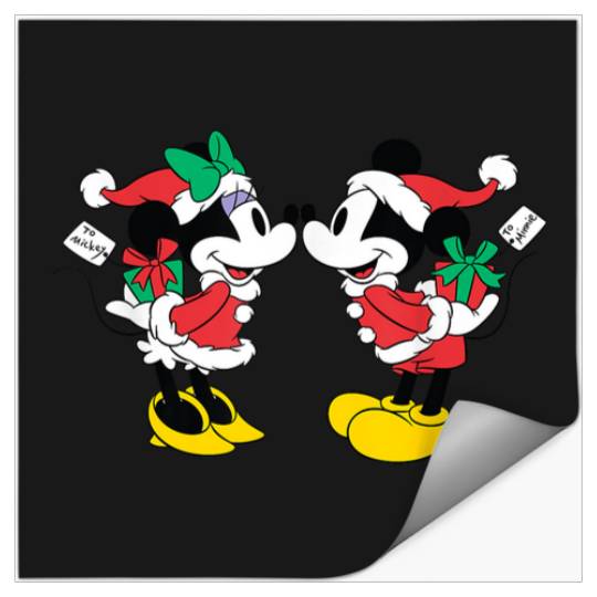 Discover Disney Christmas Mickey And Minnie Kiss Stickers