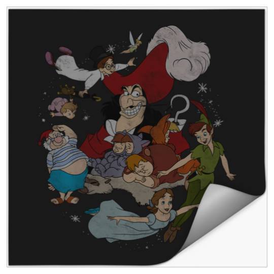 Discover Disney Peter Pan Group Shot Faded Portrait Stickers
