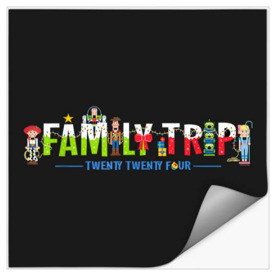 Disneyss And Pixarss Toy Story Christmas Family Trip 2024 Stickers