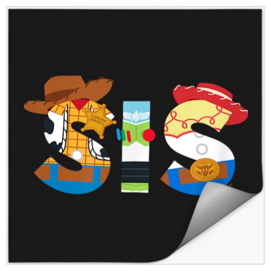 Disneyss And Pixarss Toy Story Sis Sister Family Birthday Stickers