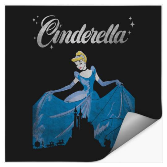 Discover Disney Cinde Cinde Dancing Castle Silhouette Skirt Stickers