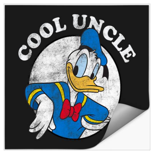Disney Mickey Friends Donald Duck Vintagess Cool Uncle Logo Stickers