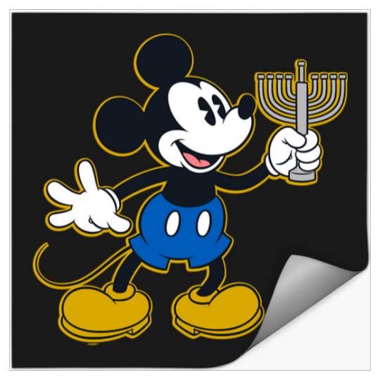Disney Mickey Mouse Hanukkah Menorah Happy Holidays Stickers