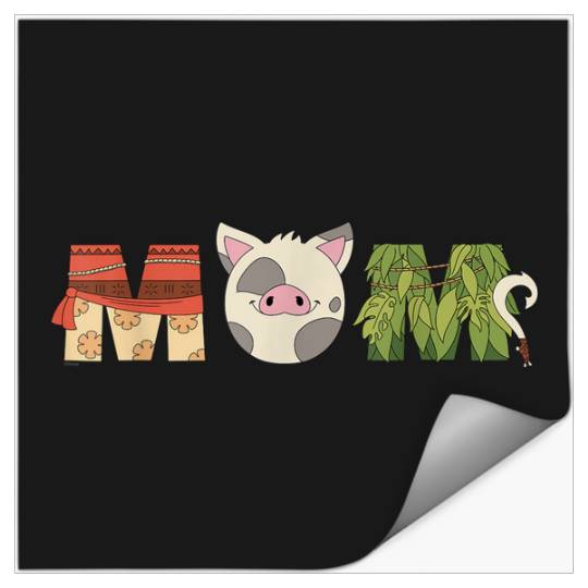 Disneyss Moana Letters Pua Maui Mothers Day Birthday Best Mom Stickers