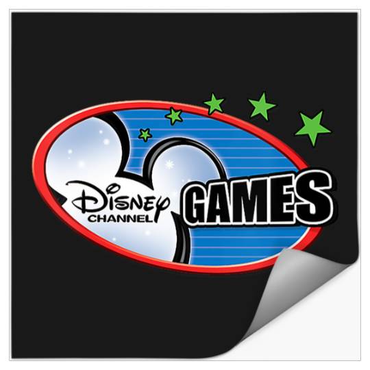 Womens Disney Channel Games Logo V-Neck Stickers