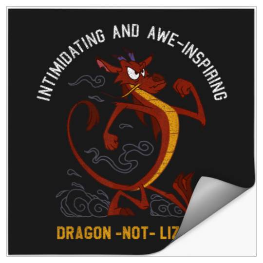 Disney Mulan Mushu Dragon Not Lizard Portrait Stickers